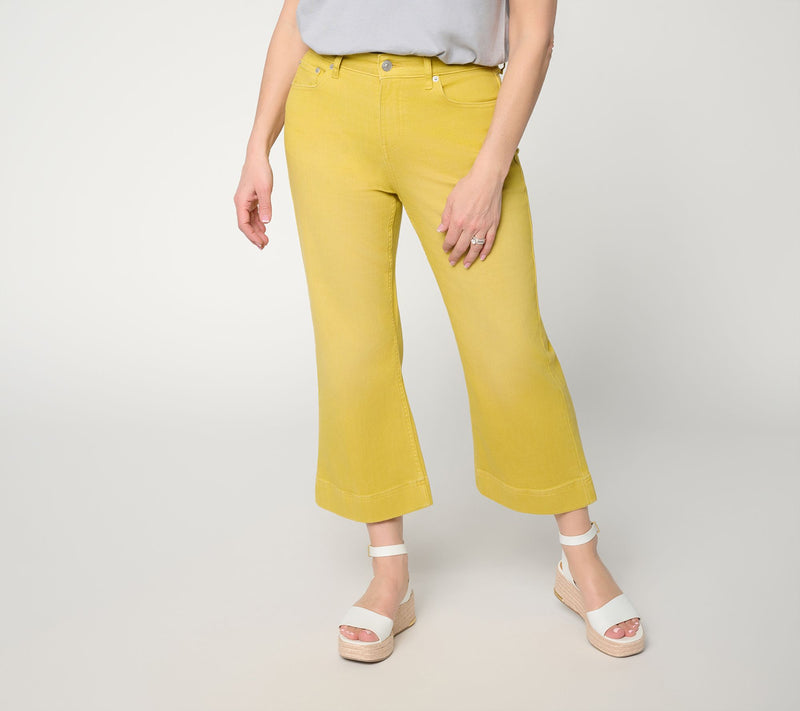 LOGO by Lori Goldstein Petite PD Kick Flare Jeans — View 3