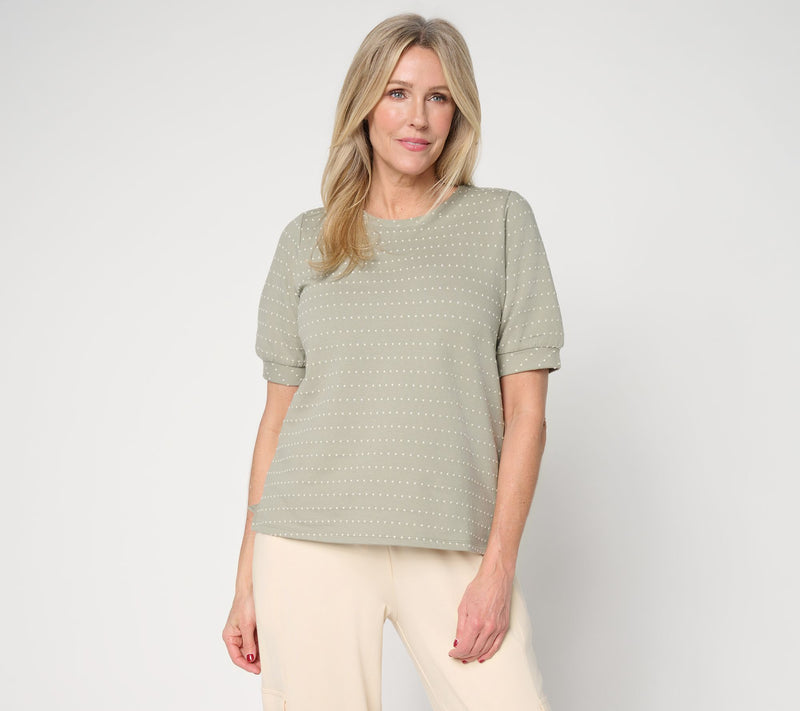 AnyBody Dobby French Terry Scoop Neck Top — View 10