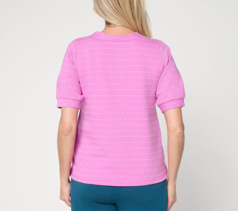 AnyBody Dobby French Terry Scoop Neck Top — View 4
