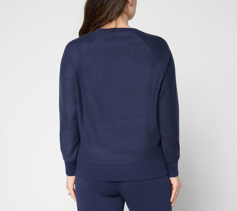 Studio Park x Amy Stran Long Sleeve Reverse French Terry Pullover — View 4