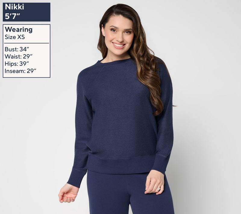 Studio Park x Amy Stran Long Sleeve Reverse French Terry Pullover — View 3