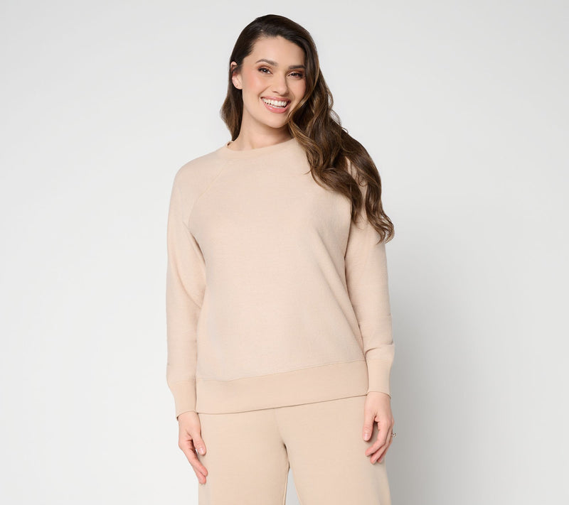 Studio Park x Amy Stran Long Sleeve Reverse French Terry Pullover — View 12