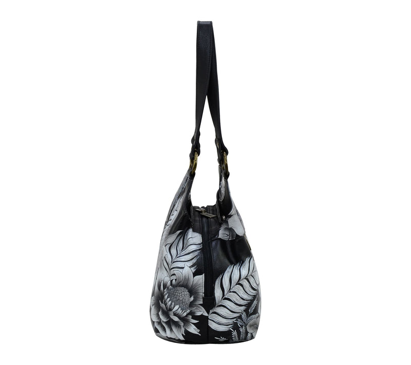 Anuschka Painted Leather Triple Compartment Large Satchel — View 4