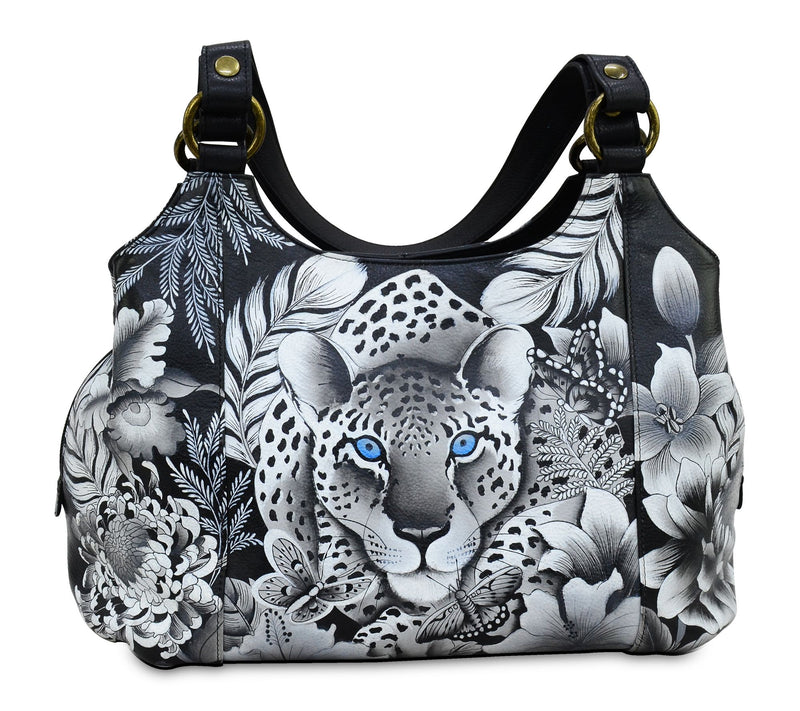 Anuschka Painted Leather Triple Compartment Large Satchel — View 9