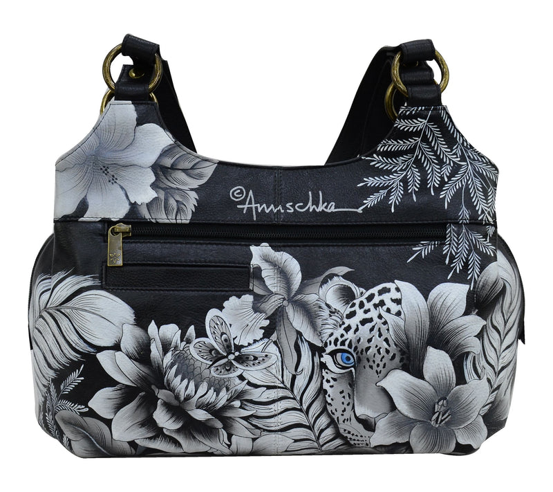 Anuschka Painted Leather Triple Compartment Large Satchel — View 2