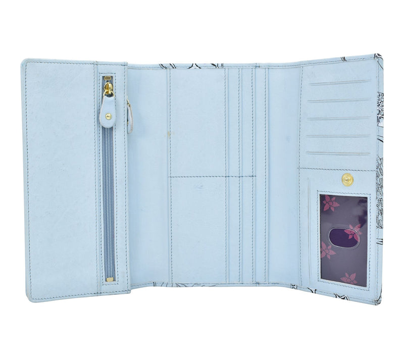 Anuschka Painted Leather Three Fold Wallet — View 3
