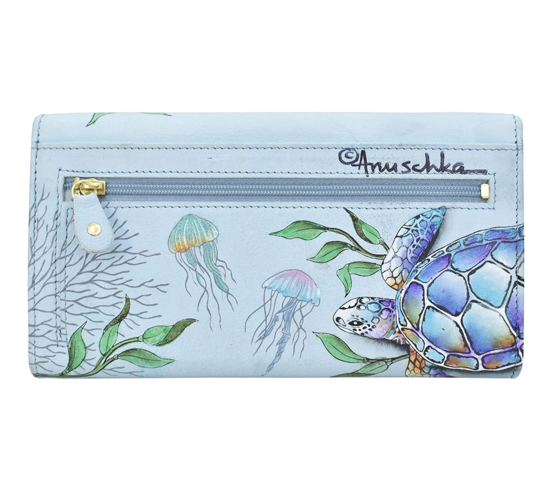Anuschka Painted Leather Three Fold Wallet — View 2