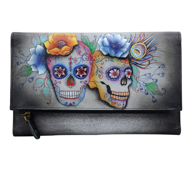 Anuschka Painte d Leather Three Fold Clutch — Main view