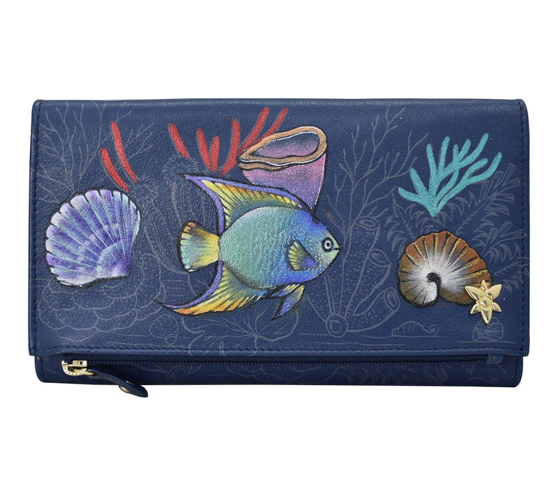 Anuschka Painte d Leather Three Fold Clutch — View 10