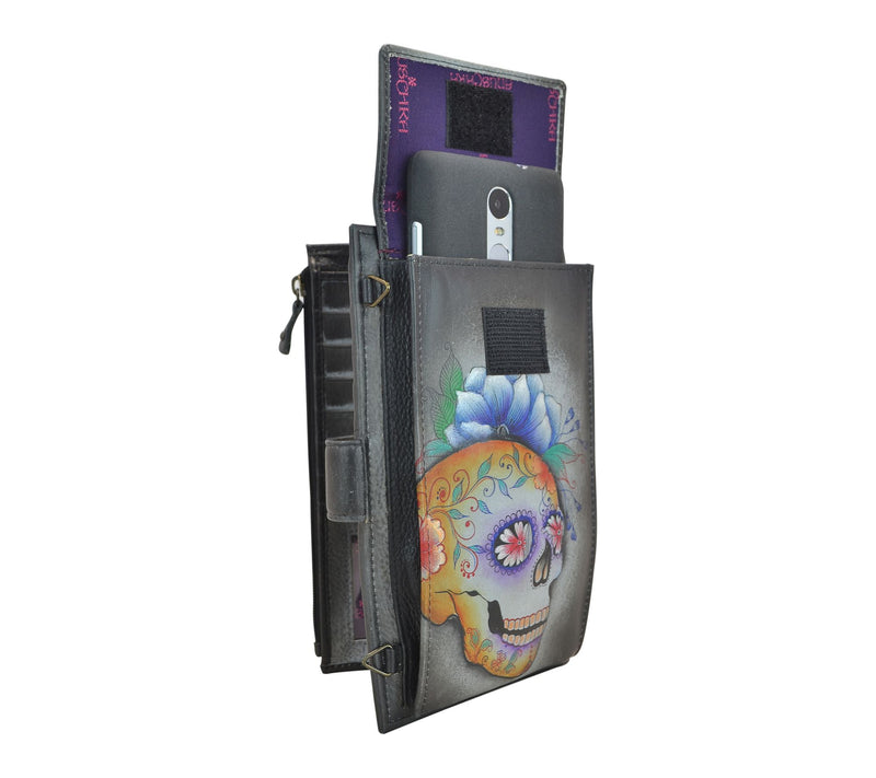 Anuschka Painted Leather Cell Phone Case& Wallet — View 2