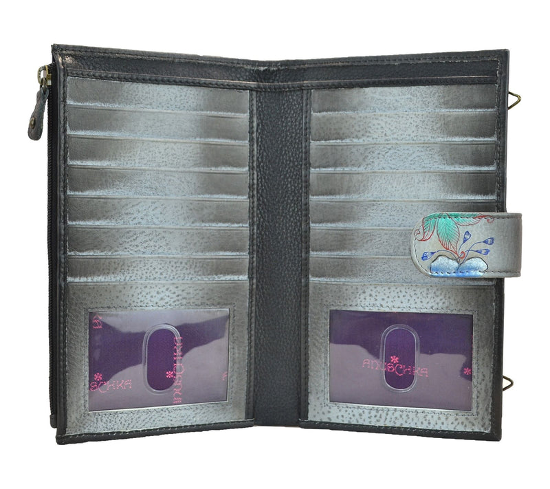 Anuschka Painted Leather Cell Phone Case& Wallet — View 3