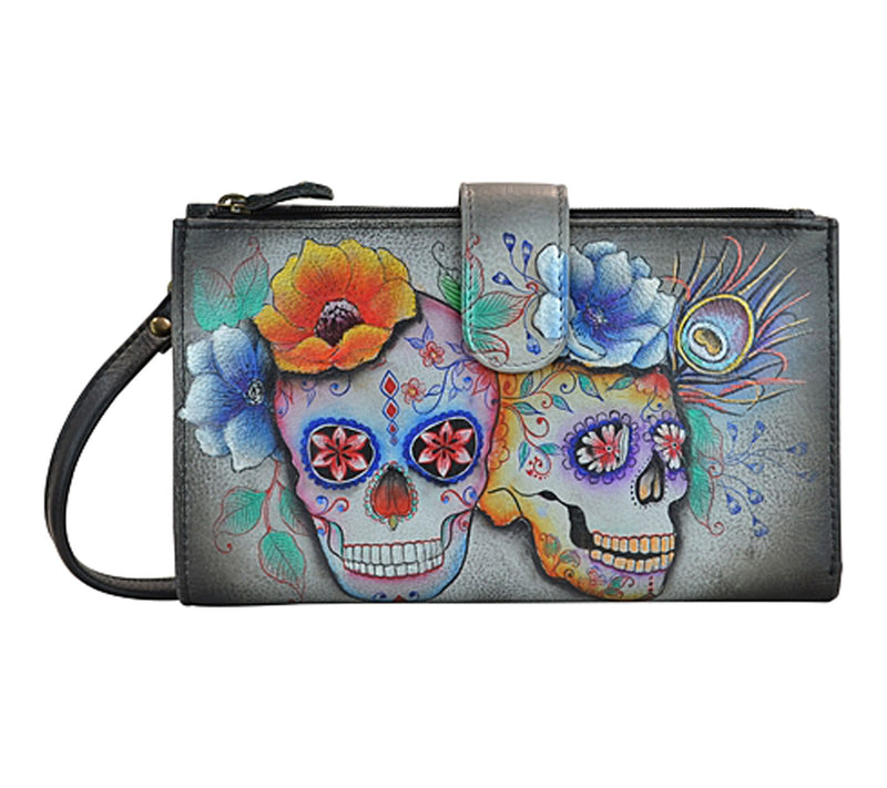 Anuschka Painted Leather Cell Phone Case& Wallet — View 12