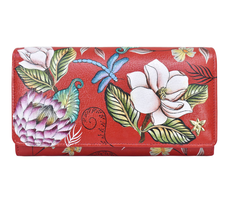Anuschka Painted Leather Accordion Flap Wallet — View 17