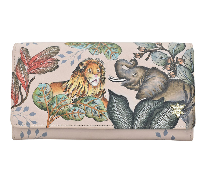 Anuschka Painted Leather Accordion Flap Wallet — View 20