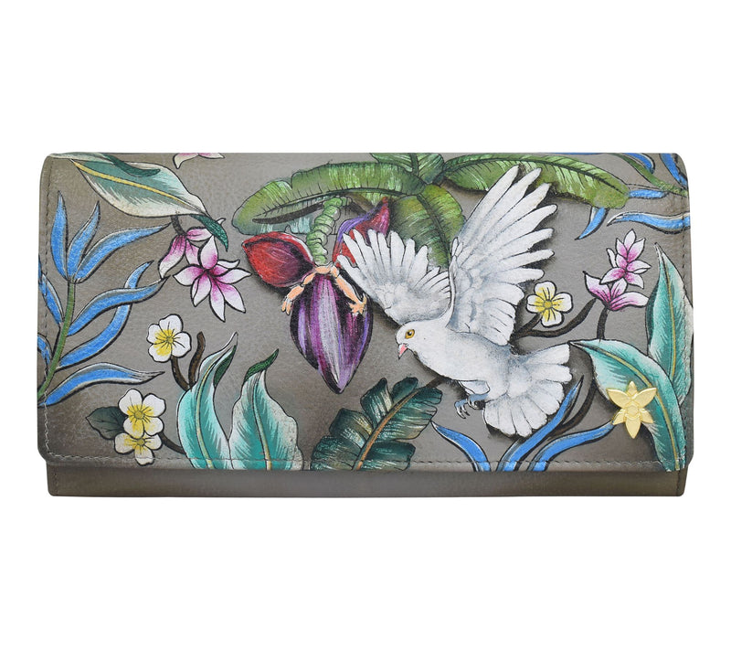 Anuschka Painted Leather Accordion Flap Wallet — View 21
