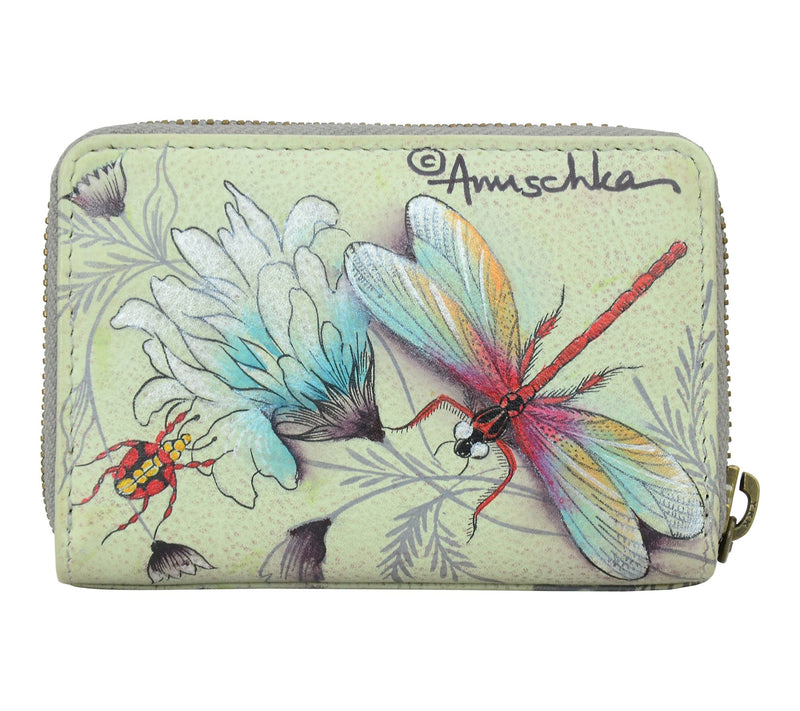 Anushcka Painted Leather Accordion Style Card Holder — View 2