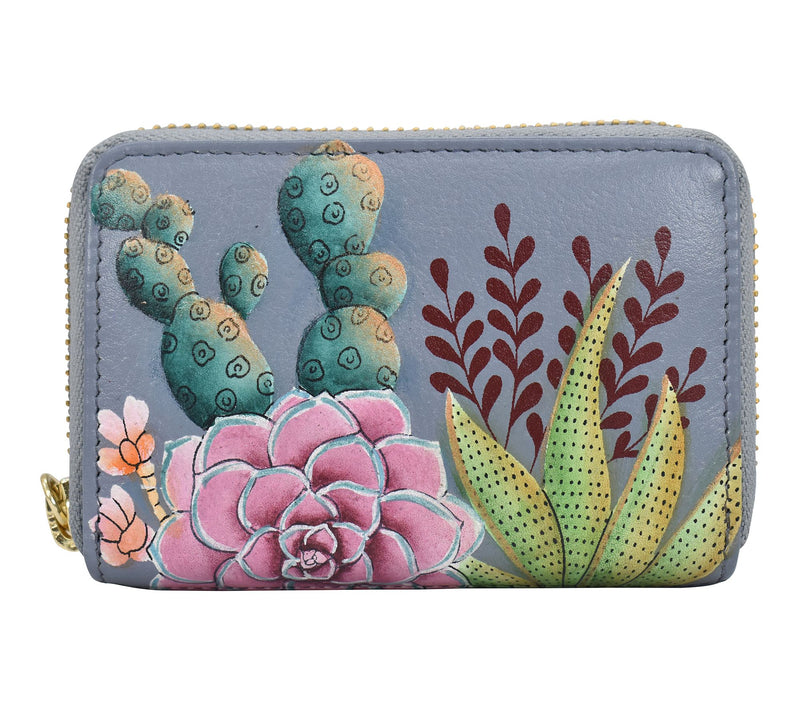 Anushcka Painted Leather Accordion Style Card Holder — View 11