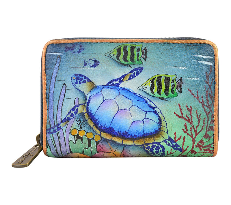 Anushcka Painted Leather Accordion Style Card Holder — View 16