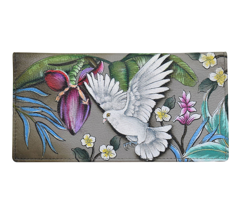 Anushcka Painted Leather Checkbook Cover — View 8
