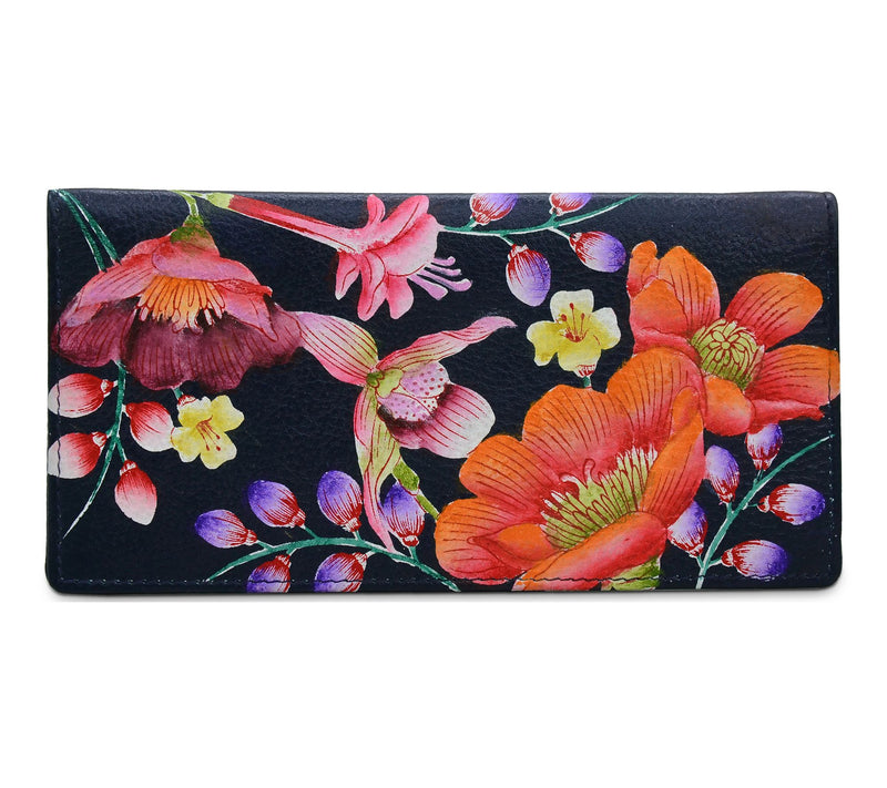 Anushcka Painted Leather Checkbook Cover — View 9