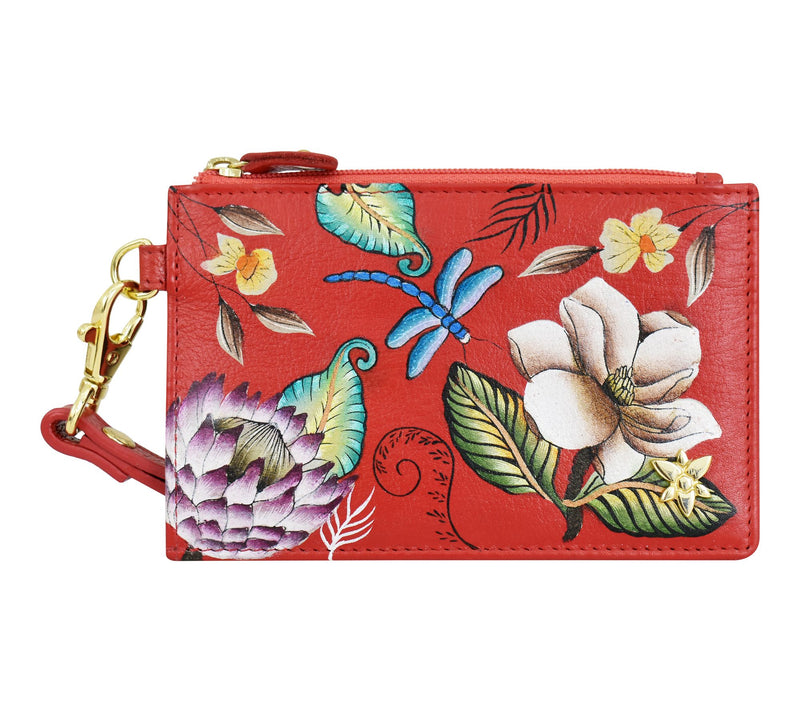 Anuschka Painted Leather Card Holder with Wristlet — View 12
