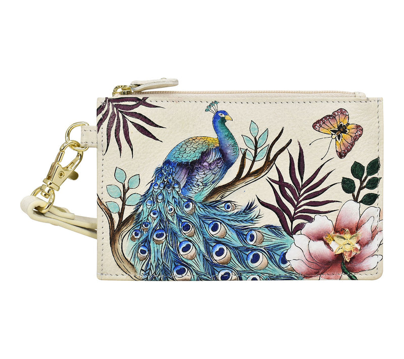Anuschka Painted Leather Card Holder with Wristlet — View 13