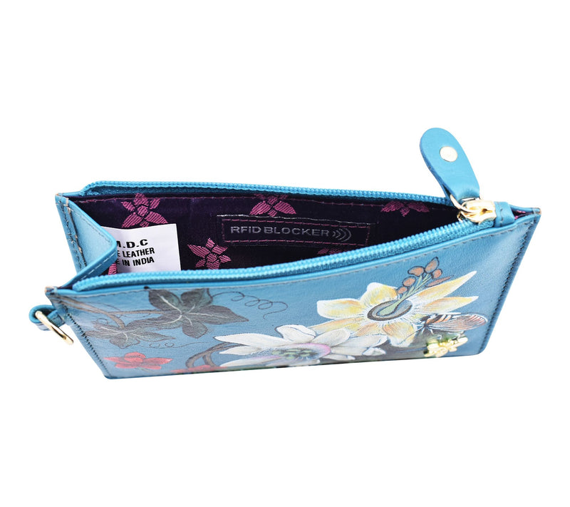 Anuschka Painted Leather Card Holder with Wristlet — View 3
