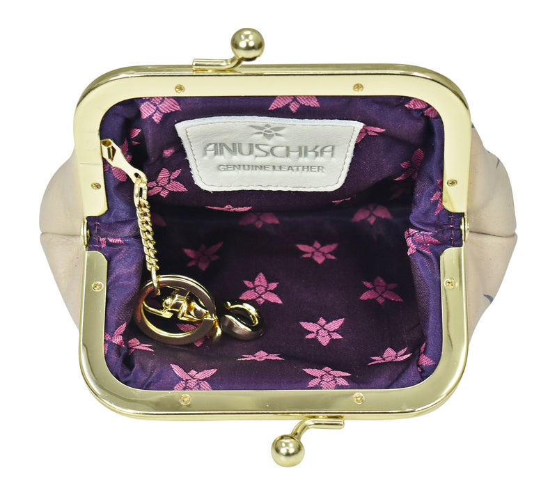Anushcka Painted Leather Clasp Pouch With Key Fobs — View 3