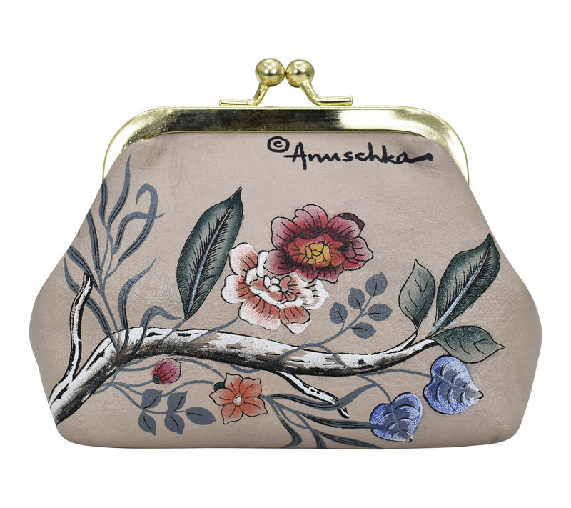 Anushcka Painted Leather Clasp Pouch With Key Fobs — View 2