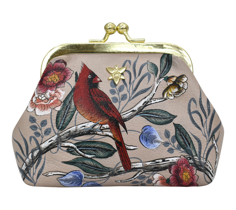 Anushcka Painted Leather Clasp Pouch With Key Fobs — View 8