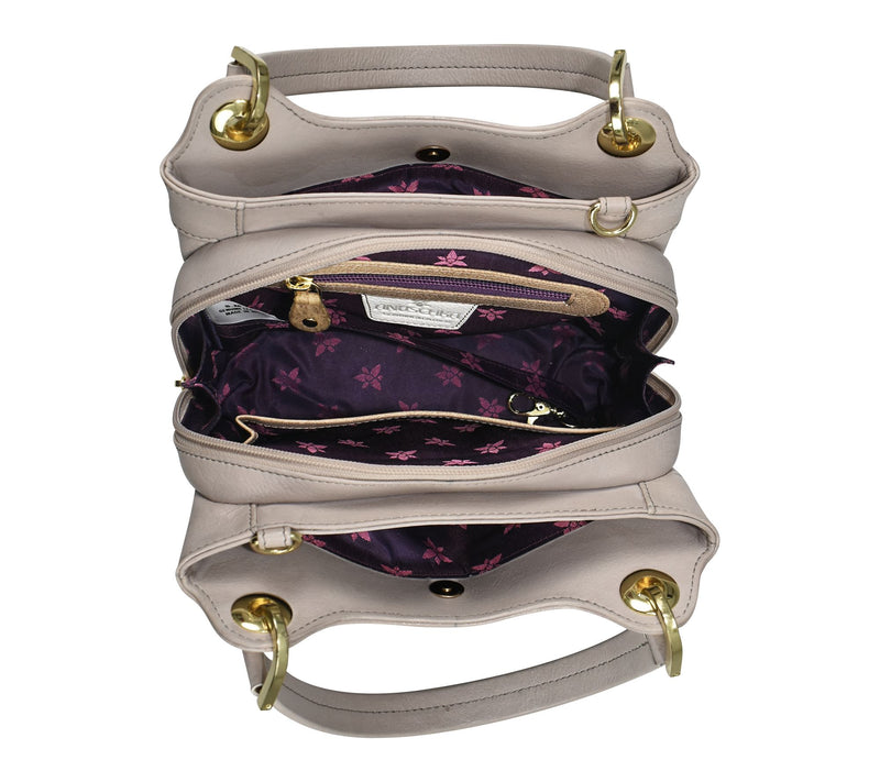 Anuschka Painte d Leather Satch el With Crossbo dy Strap — View 3