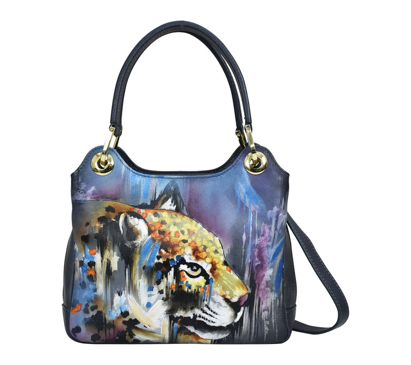 Anuschka Painte d Leather Satch el With Crossbo dy Strap — View 12