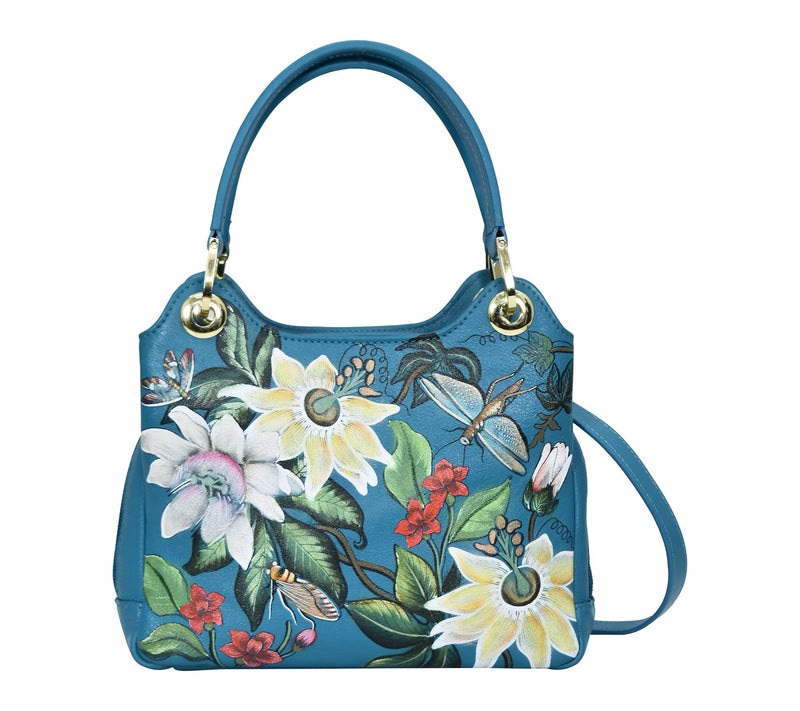 Anuschka Painte d Leather Satch el With Crossbo dy Strap — View 15