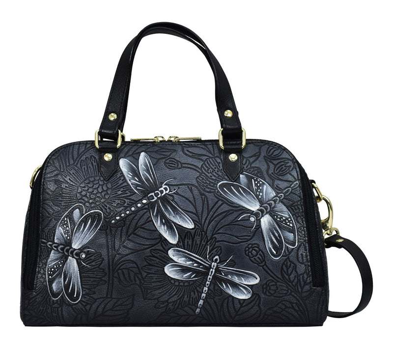 Anuschka Painted Leather Wide Organizer Satchel — View 13