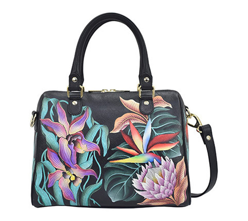 Anuschka Painted Leather Zip Around ClassicSatchel — Main view