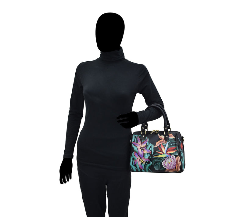Anuschka Painted Leather Zip Around ClassicSatchel — View 2