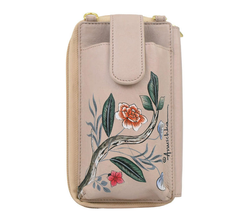 Anuschka Painted Leather Phone Organizer Crossbody — View 2