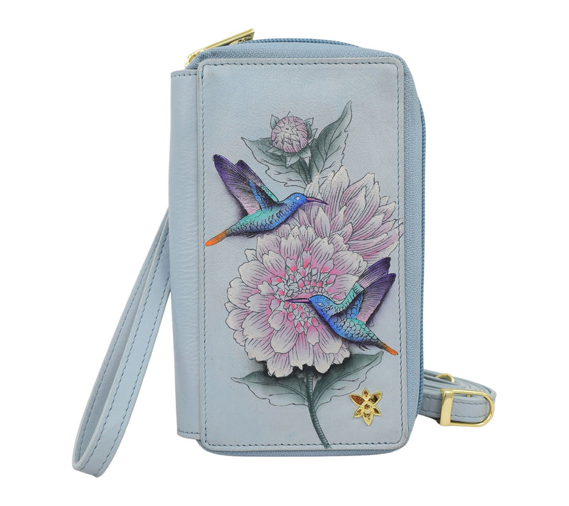 Anuschka Painted Leather Phone Organizer Crossbody — View 7
