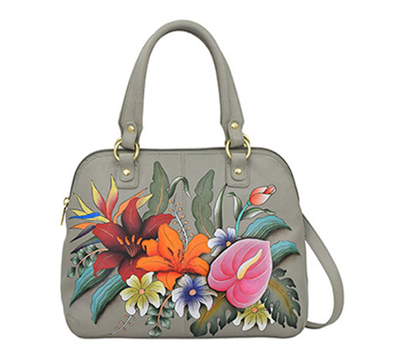 Anuschka Painted Leather Medium Satchel — View 5