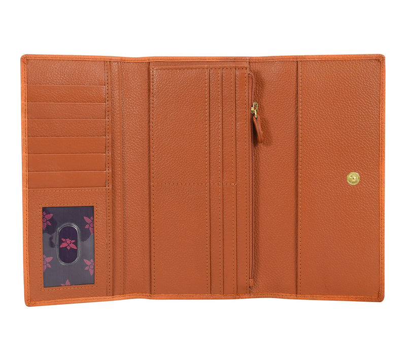 Anuschka Painte d Leather Three -Fold RFID Clut ch — View 3