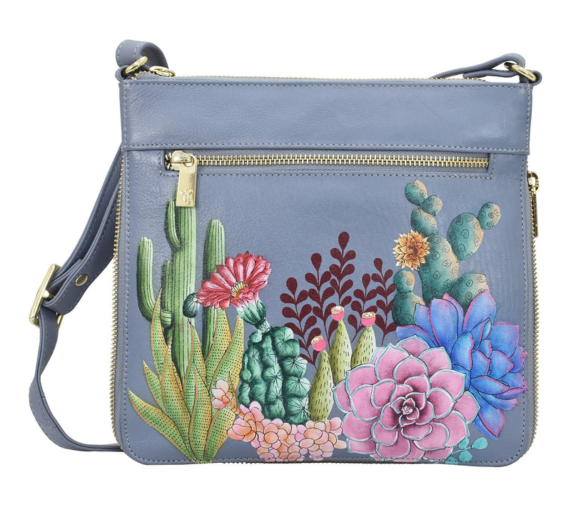 Anuschka Painted Leather Expandable Travel Crosbody — View 13