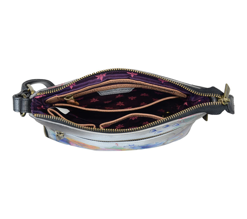 Anuschka Painted Leather Expandable Travel Crosbody — View 3