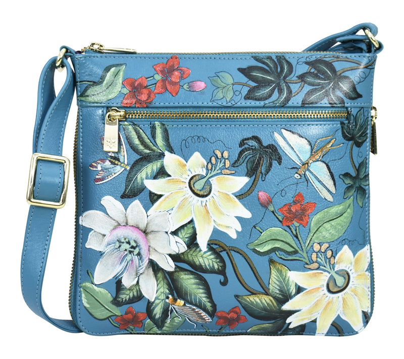 Anuschka Painted Leather Expandable Travel Crosbody — View 14