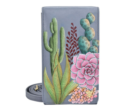 Anuschka Painte d Leather Smart phone Crossbody