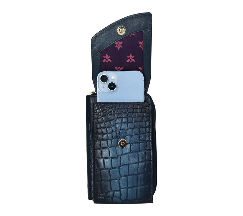 Anuschka Painted Leather Crossbody Phone Case — View 4