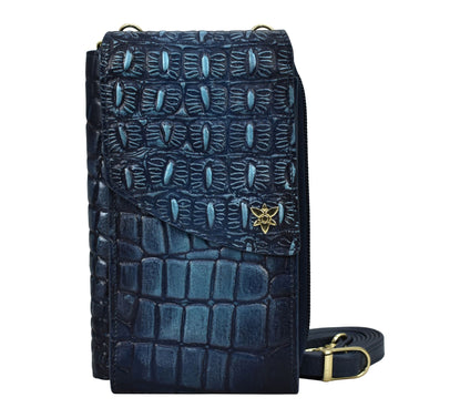 Anuschka Painted Leather Crossbody Phone Case