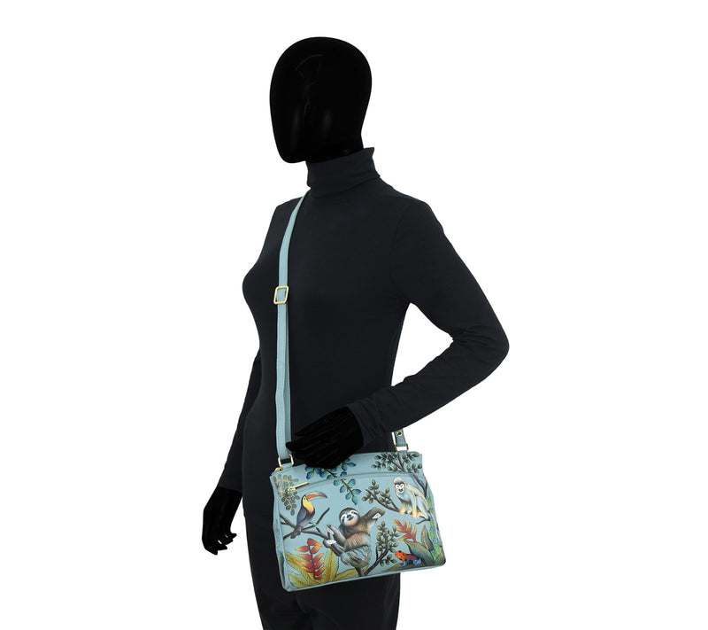 Anuschka Painted Leather Crossbody Organizer — View 4