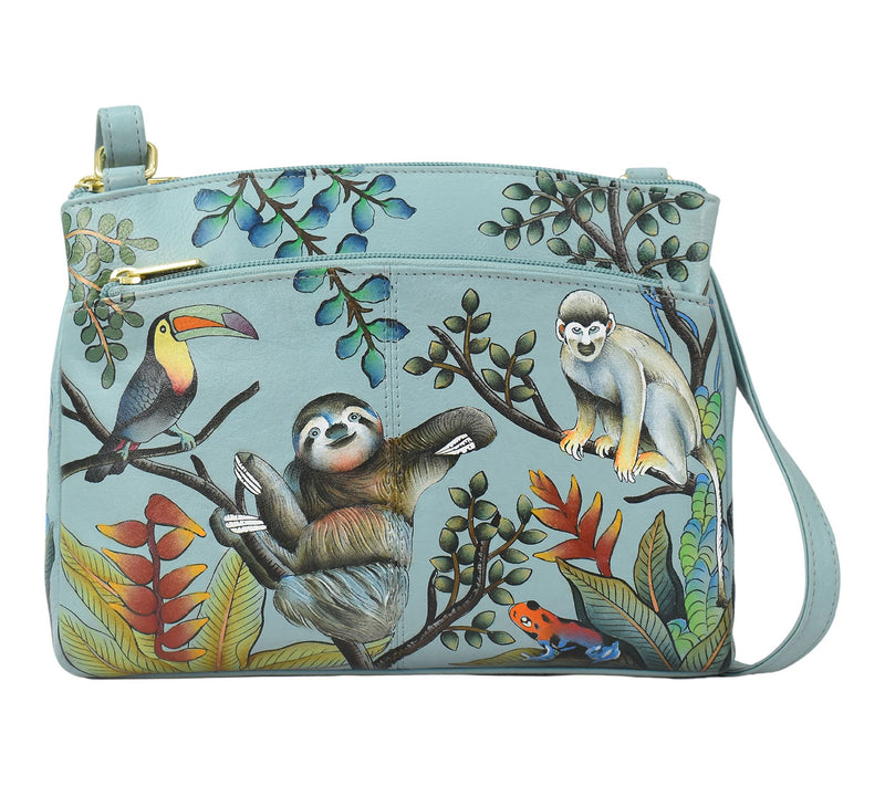 Anuschka Painted Leather Crossbody Organizer — View 9