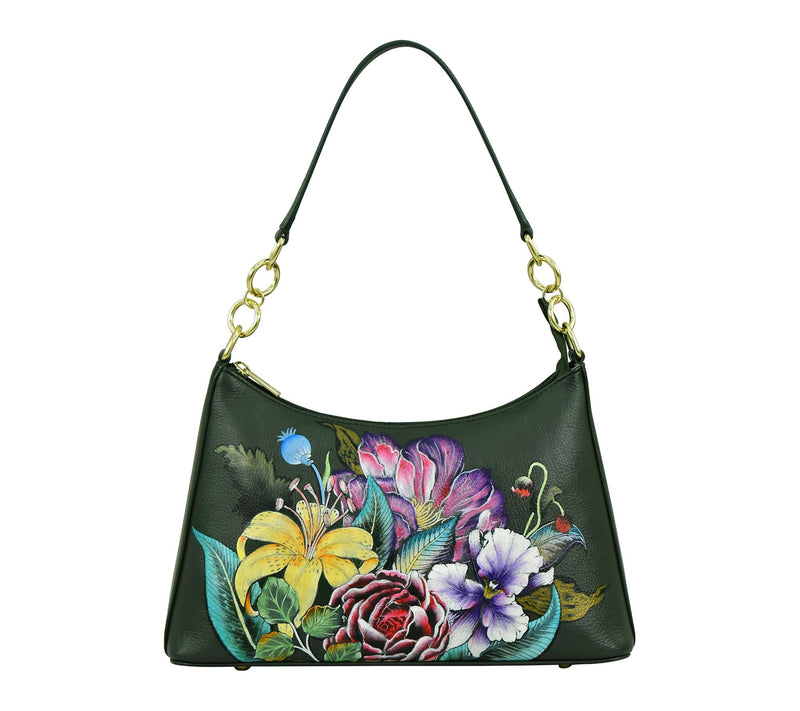 Anuschka Painted Leather Zip-Top Shoulder Hobo — View 13
