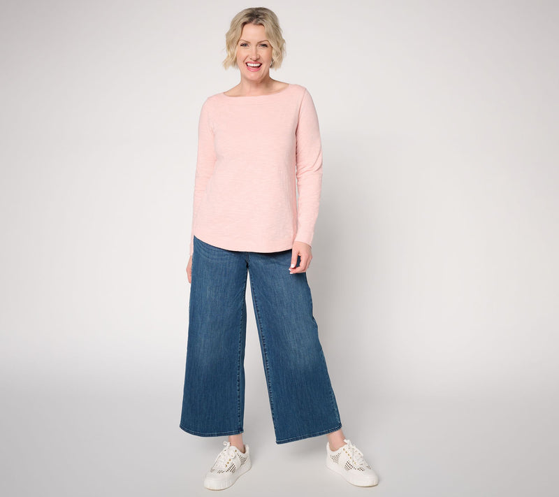 Studio Park x Amy Stran Long Sleeve Cotton Slub Top — View 5